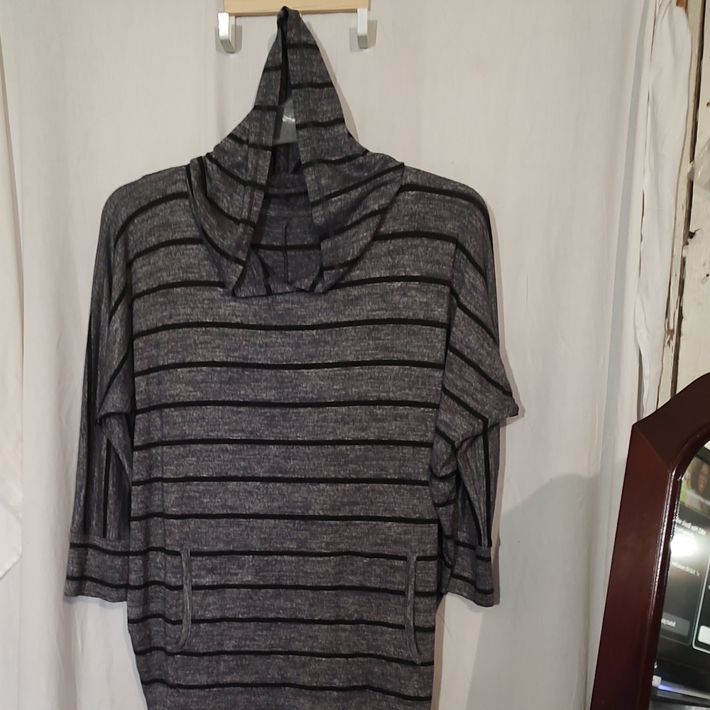 Striped Gray Women's Sweater